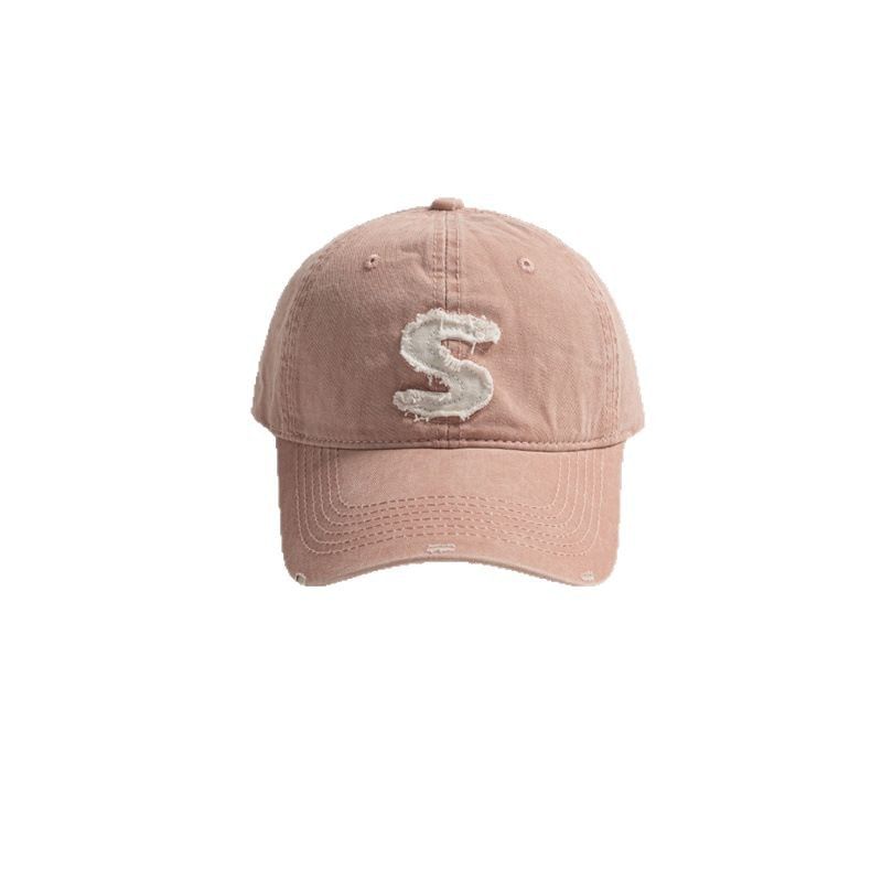 Cap Distressed Letter Applique