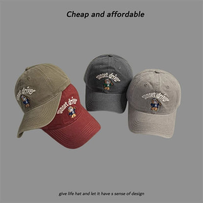 Bear Embroidered Cap