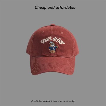 Bear Embroidered Cap