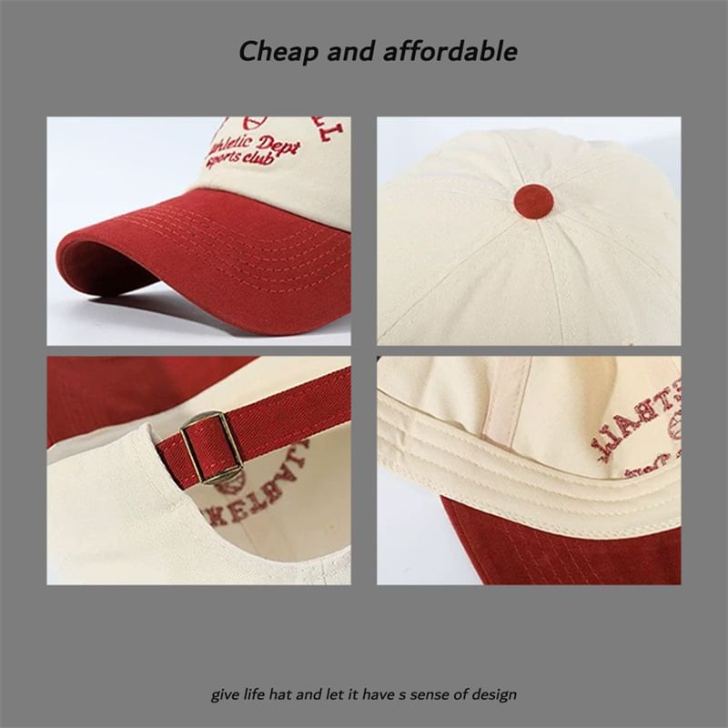 Two-Tone Embroidered Letter Cap