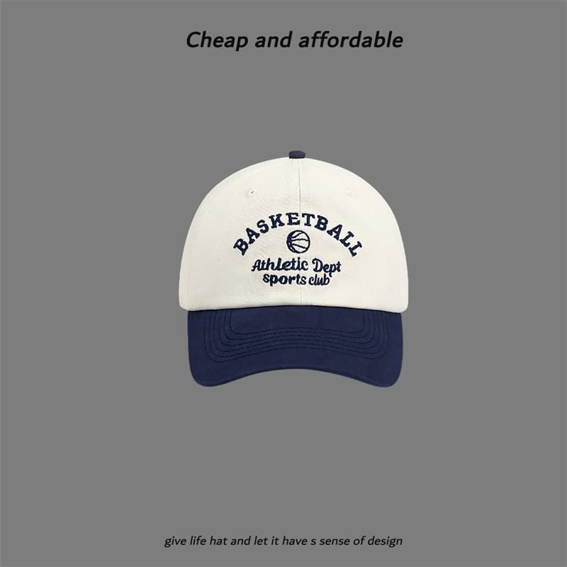 Two-Tone Embroidered Letter Cap