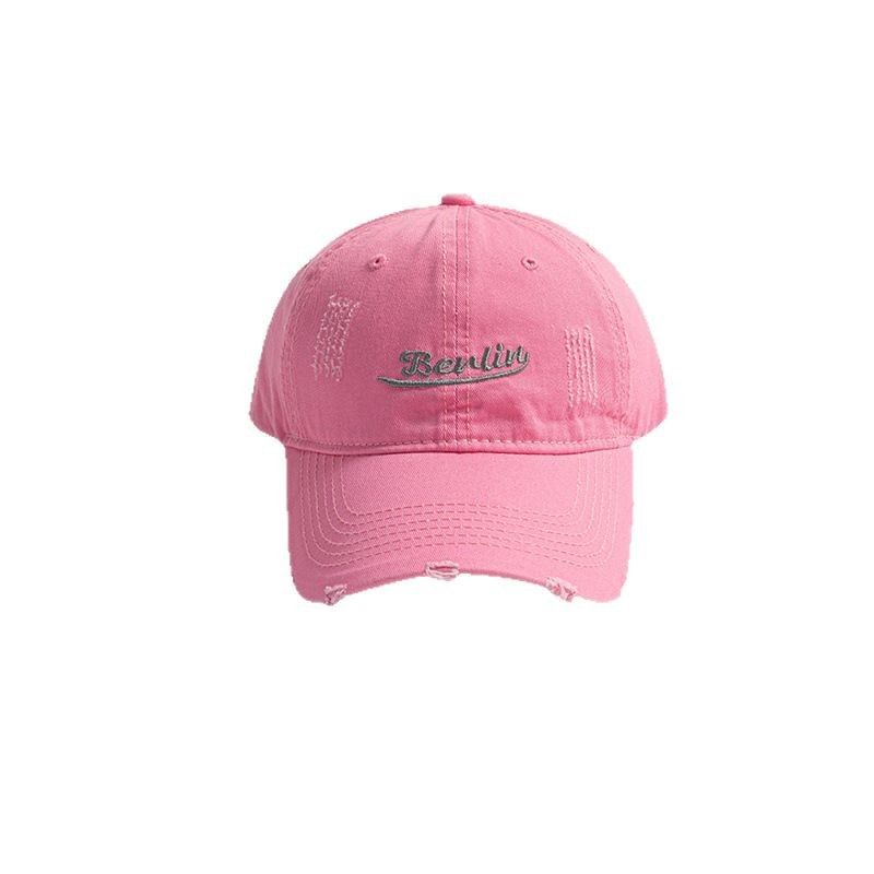 Cap Letter Distressed Embroidered