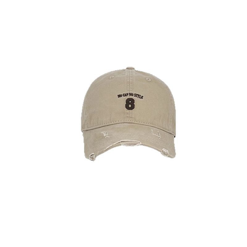 Cap Embroidered Washed Distressed Number