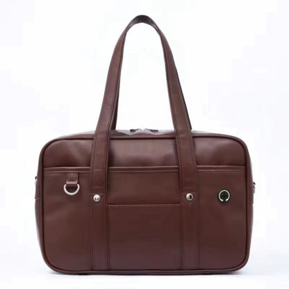 Leather Faux Pocketed Bag Tote