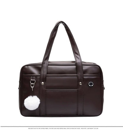 Leather Faux Pocketed Bag Tote