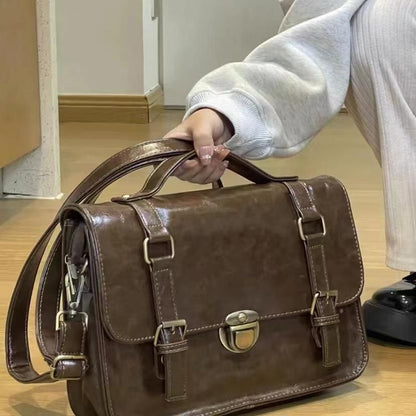 Bag Satchel Faux Plain Leather