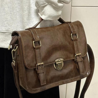 Bag Satchel Faux Plain Leather