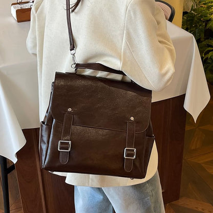 Leather Faux Backpack Satchel