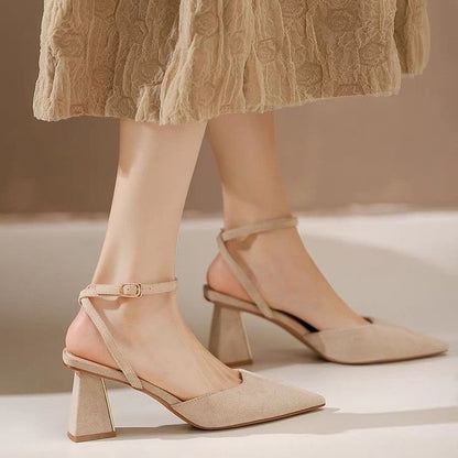 Pointed Sandals Toe Slingback Stiletto Heel
