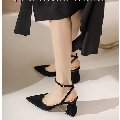 Pointed Sandals Toe Slingback Stiletto Heel