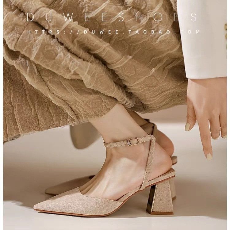 Pointed Sandals Toe Slingback Stiletto Heel
