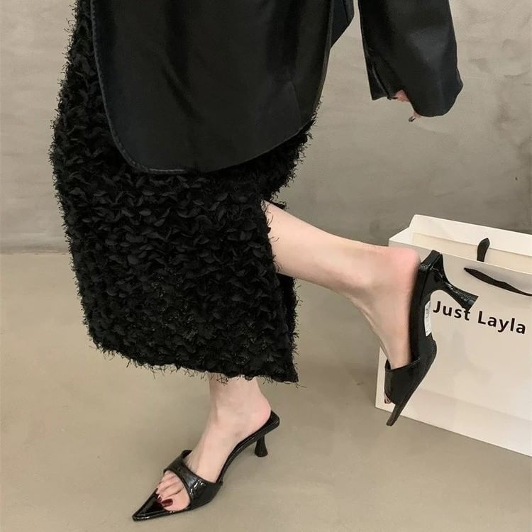 Sandals Heel Slide Toe High Pointed