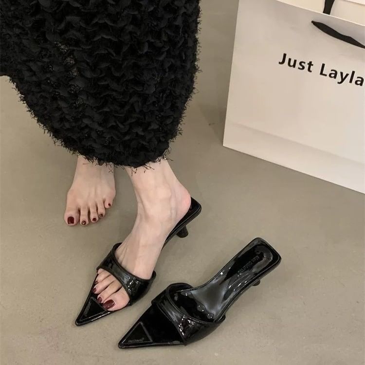 Sandals Heel Slide Toe High Pointed