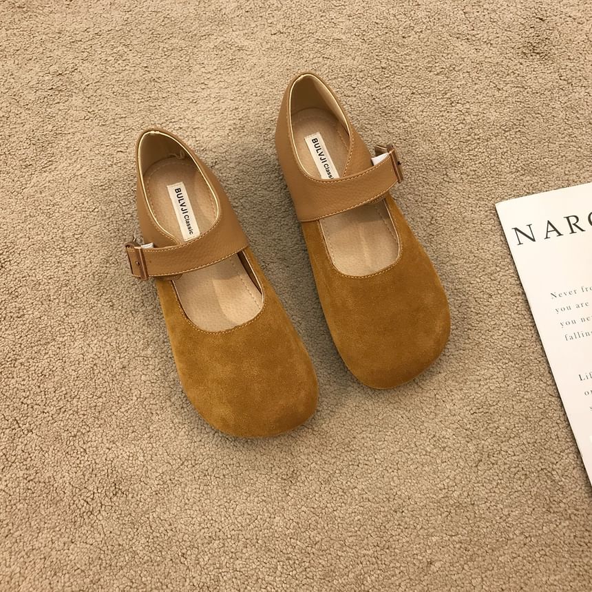 Flats Jane Mary Buckled Plain