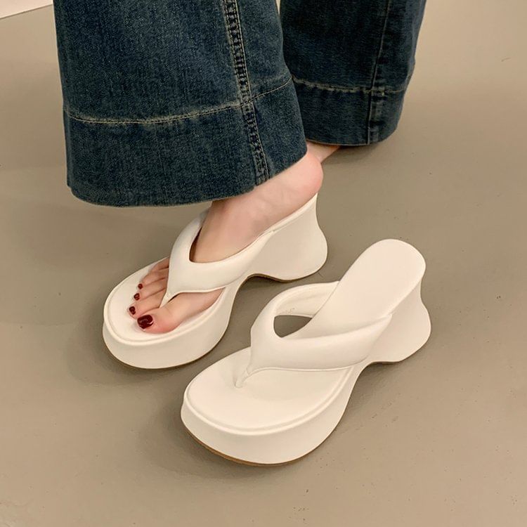 Flip Heel Flops Platform Wedge