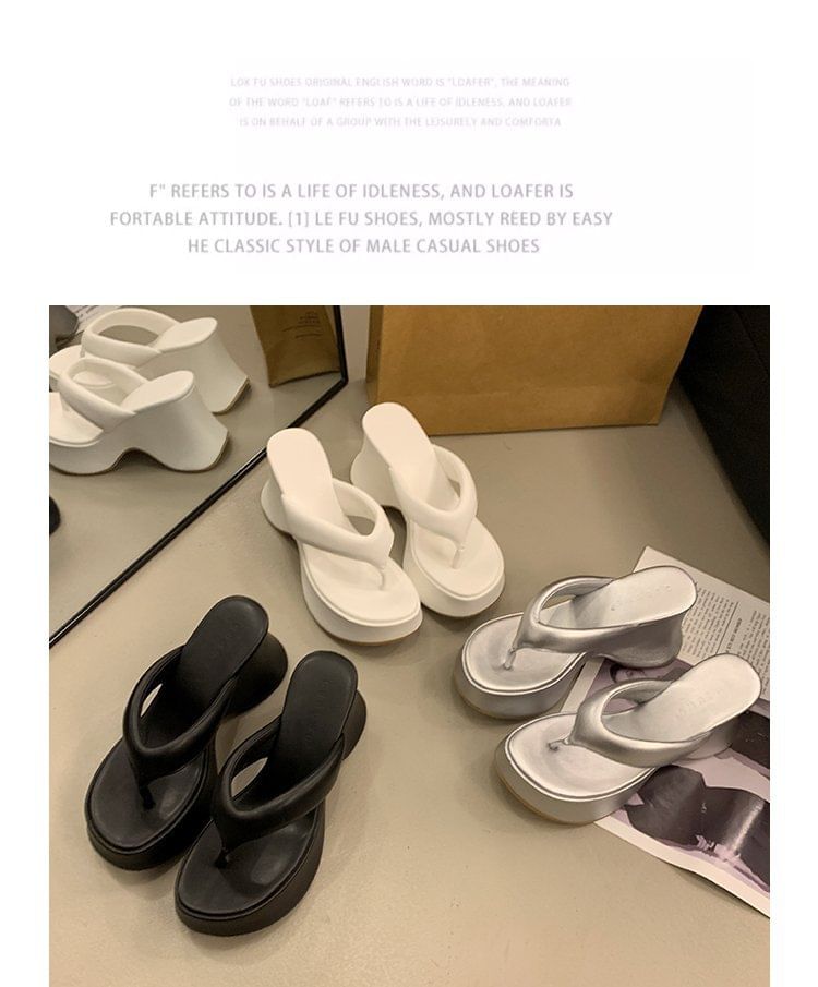 Flip Heel Flops Platform Wedge
