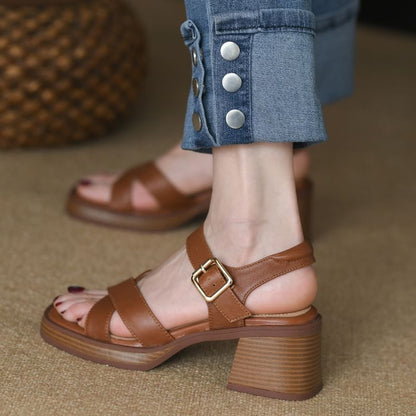 Ankle Strap Chunky Heel Gladiator Sandals