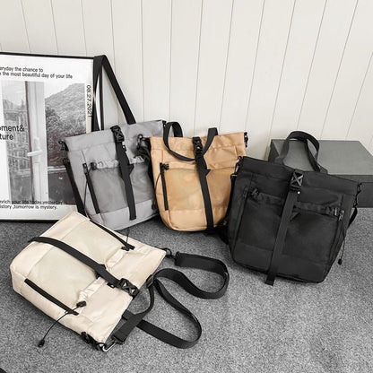Mesh Nylon Bag Crossbody Panel Buckled