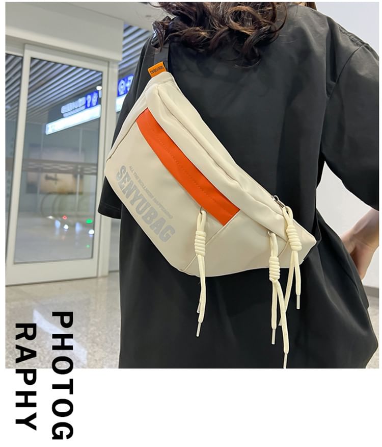 Nylon Belt Bag Print Lettering
