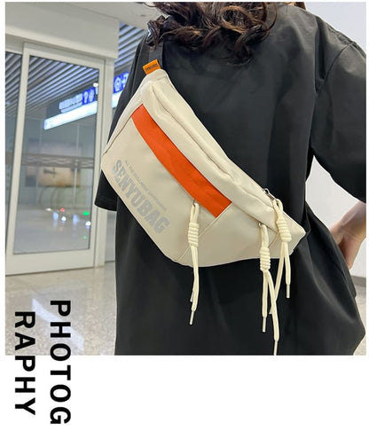 Nylon Belt Bag Print Lettering