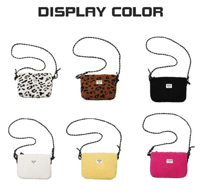Fleece Crossbody Applique Bag
