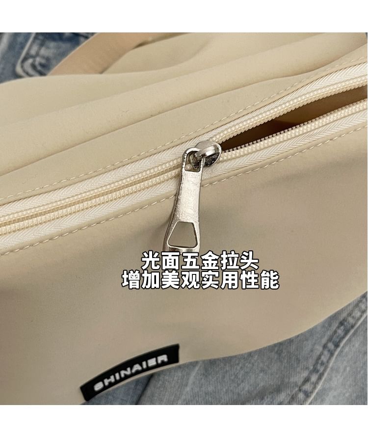 Drawstring Flap Bag Crossbody Plain