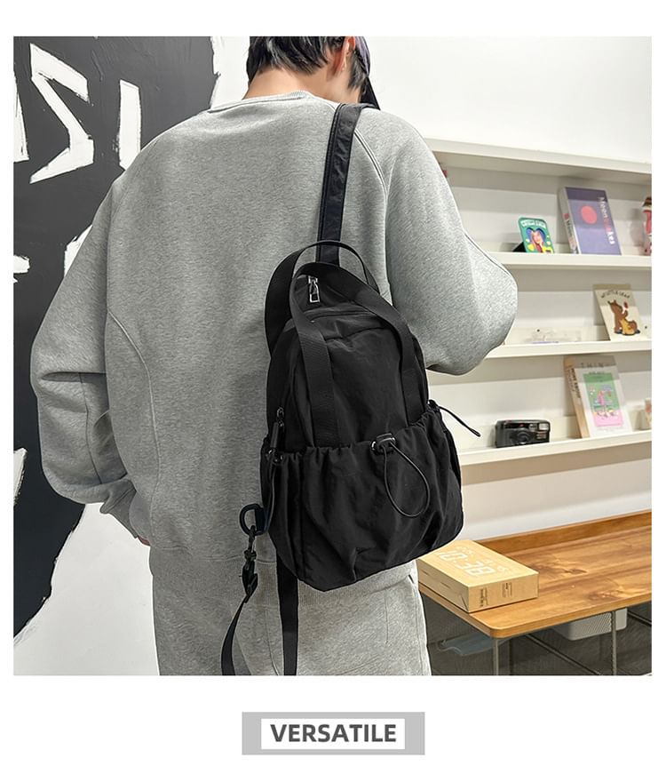 Plain Sling Drawstring Bag Nylon