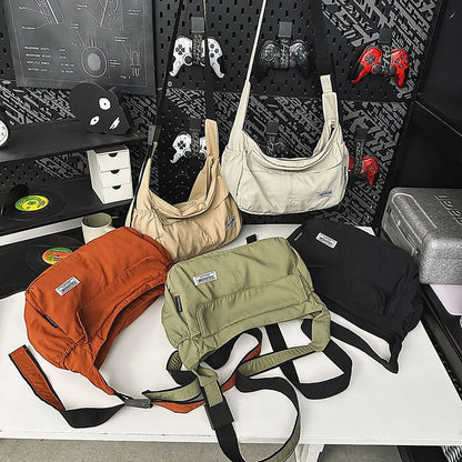 Nylon Plain Bag Crossbody