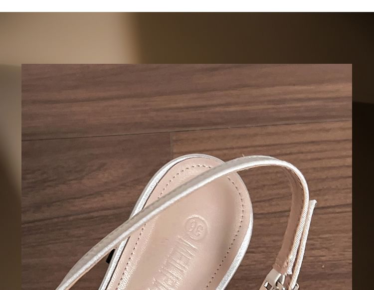 Heel Pointy Rhinestone High Sandals Slingback