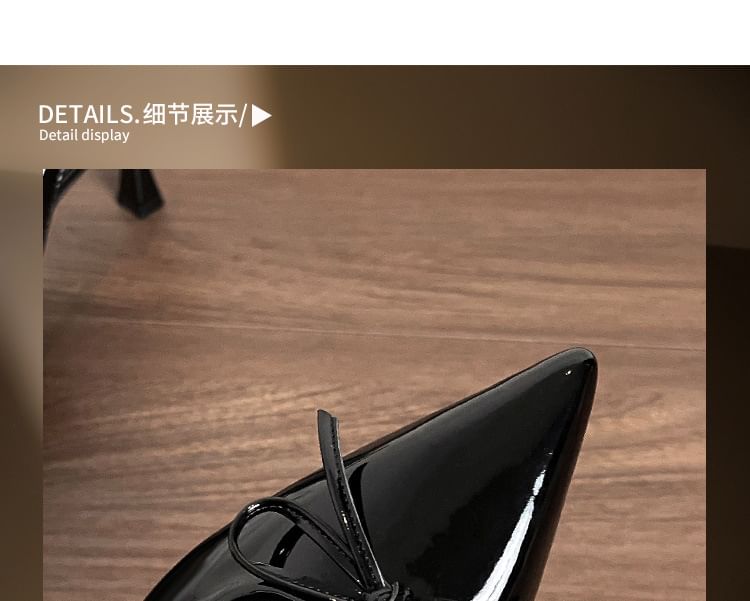 Heel Slingback Plain Sandals Pointy Bow High