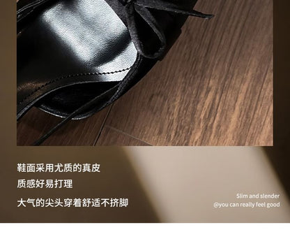 High Sandals Pointy Heel Slingback Bow Plain