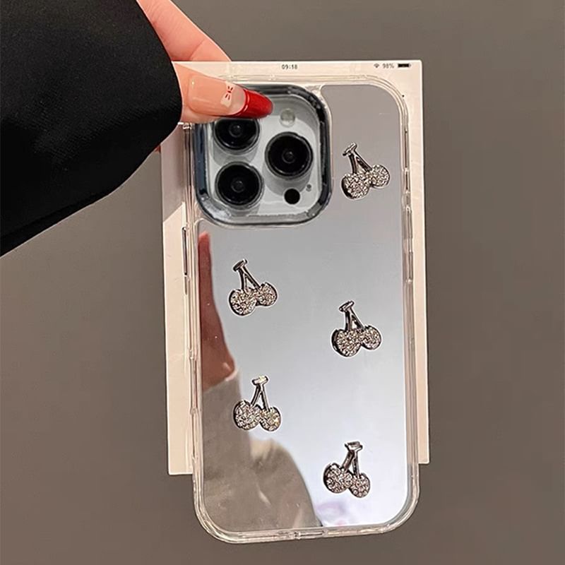 Phone / Mirrored Cherry Set Strap Case