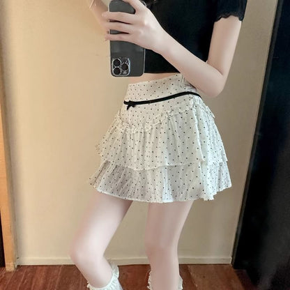 A-Line Skirt Mini Rise Dotted High