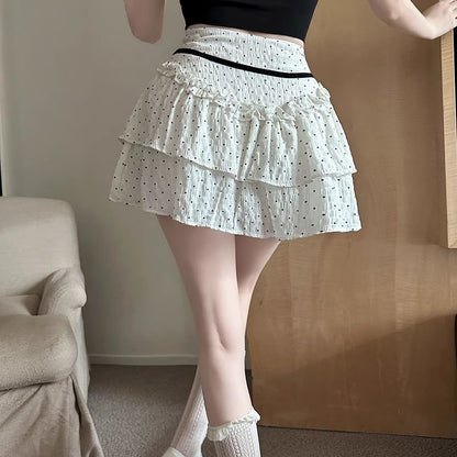 A-Line Skirt Mini Rise Dotted High