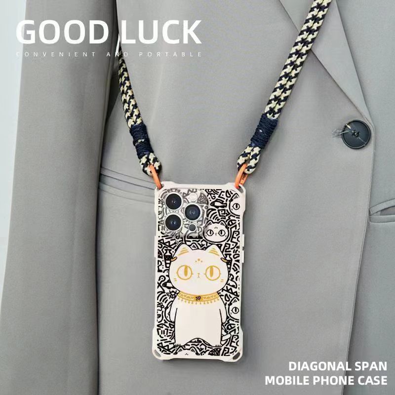 Set Phone Case / Strap Lanyard Cat