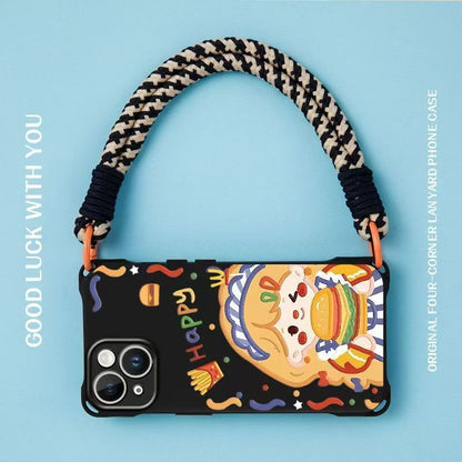 Lanyard Case / Set Strap Phone Burger Girl