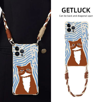 / Case Lanyard Set Cat Phone