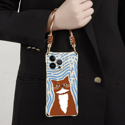 / Case Lanyard Set Cat Phone