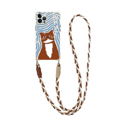 / Case Lanyard Set Cat Phone