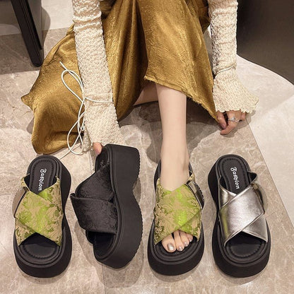 Sandals Strap Platform Cross