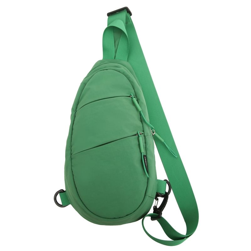 Plain Zip Sling Bag