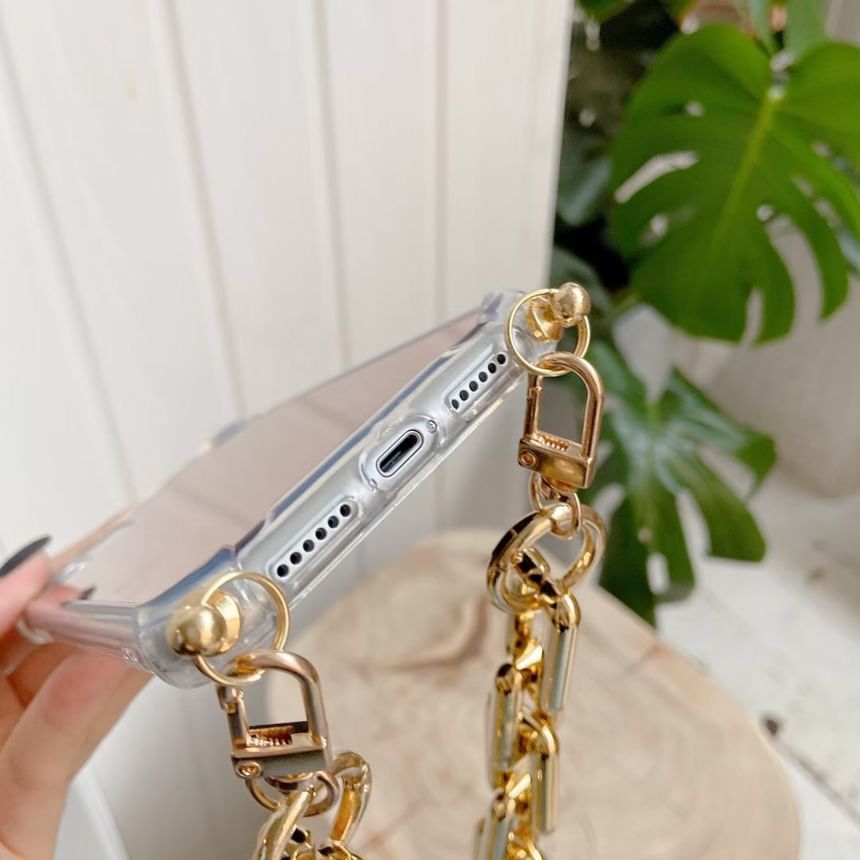 Mirrored Case Strap Phone Chain with