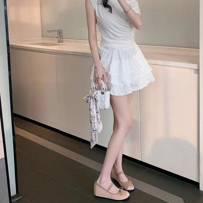 Hidden Jane Round Satin Bow Mary Wedge Toe Mules