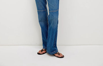 Denim Slim-Fit Tank Washed Top Button-Up