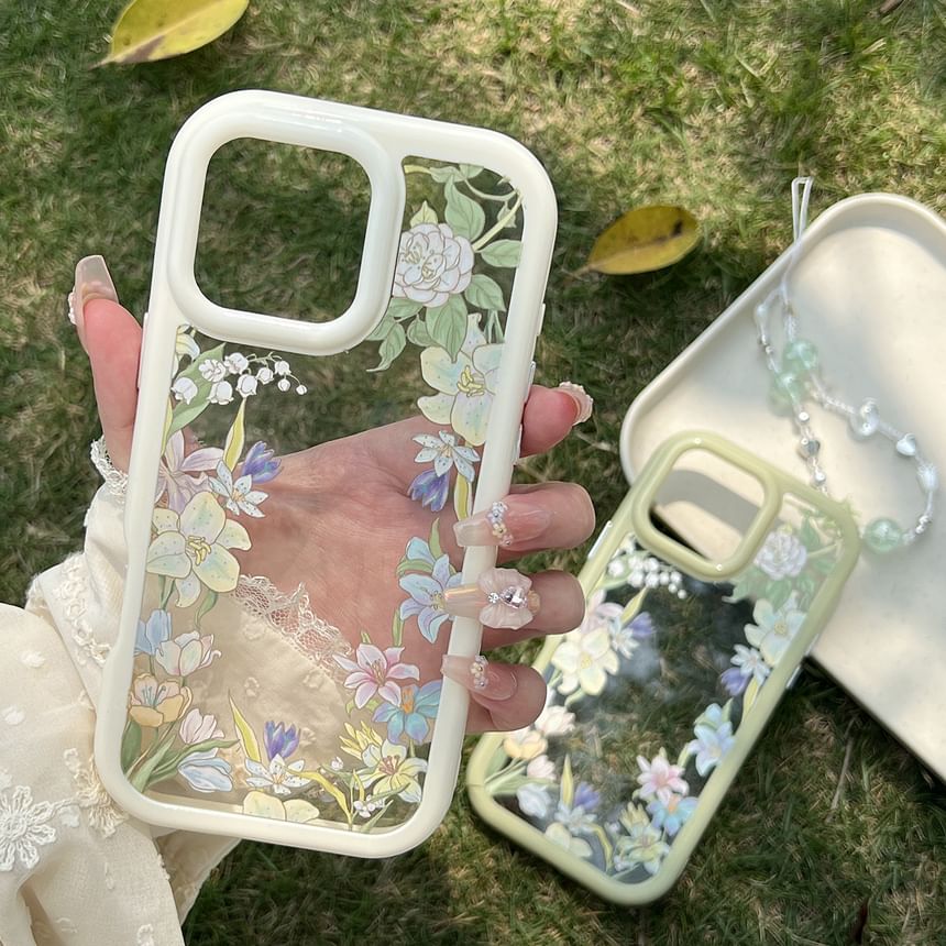 Transparent Phone Case Floral