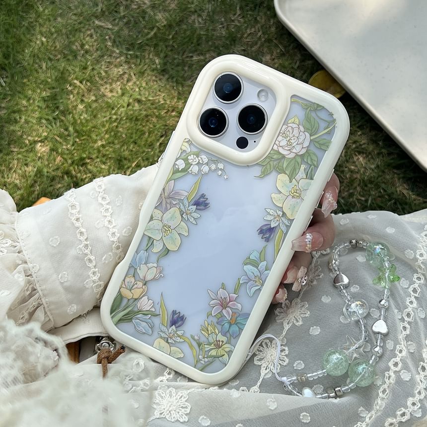 Transparent Phone Case Floral