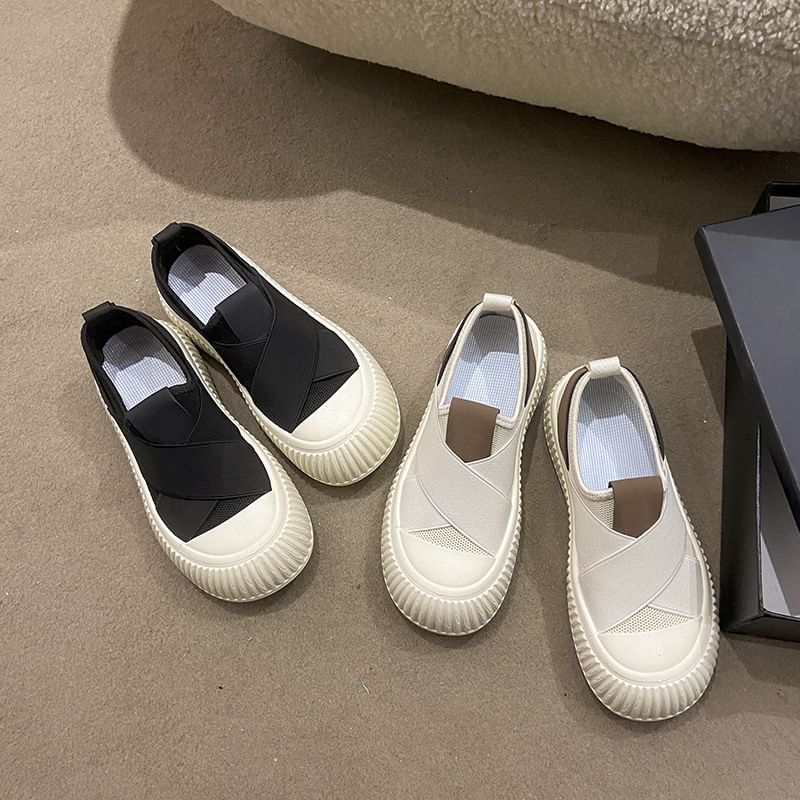 Sample Platform Mesh Slip-On Sneakers