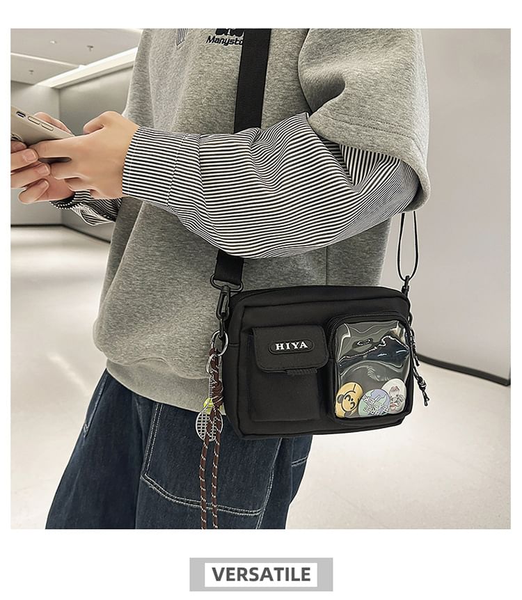 SampleSet: Lettering Multi-Pocket Crossbody Bag + Badge