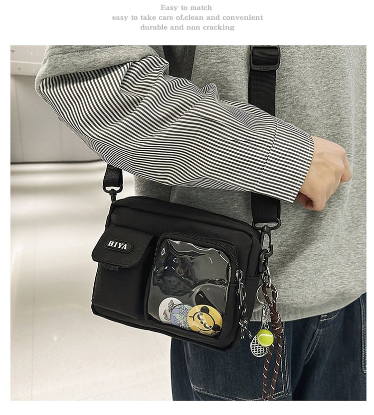 SampleSet: Lettering Multi-Pocket Crossbody Bag + Badge