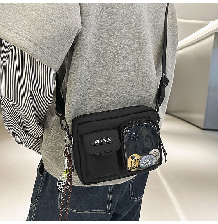 SampleSet: Lettering Multi-Pocket Crossbody Bag + Badge